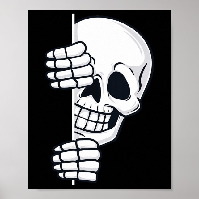 Halloween Peking Skeleton Beängstigend Boys Girls  Poster (Vorne)
