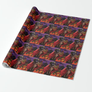 Halloween Pekingese Vampire Pumpkins Beängstigend Geschenkpapier