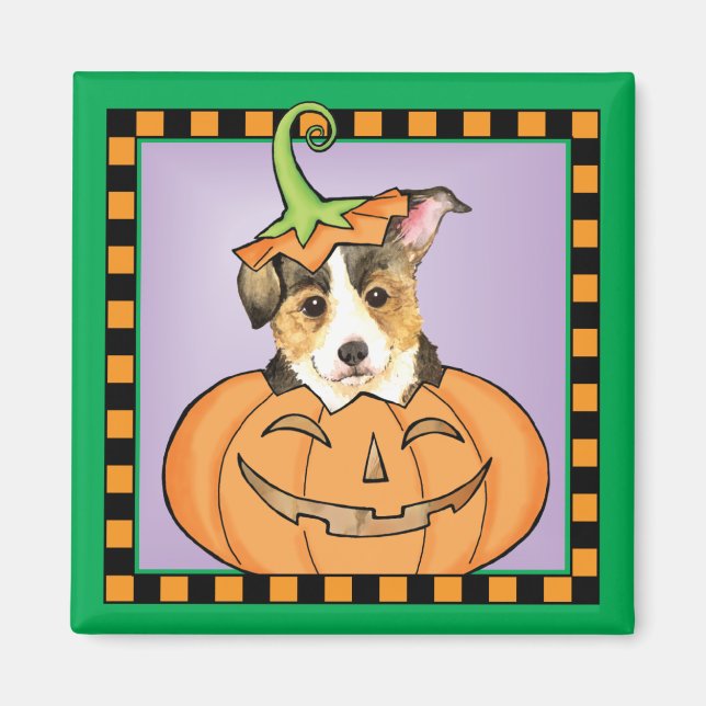 Halloween Pembroke Welsh Corgi Magnet (Vorne)