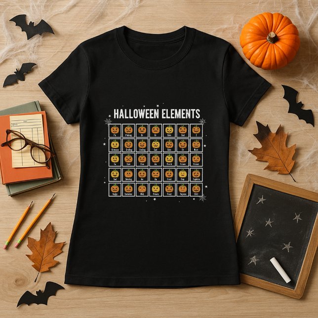 Halloween Periodic Table of Pumpkins Chemistry T-Shirt (Von Creator hochgeladen)