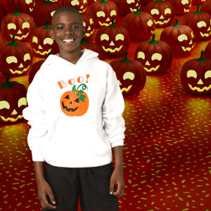 Halloween Personalisiert Kürbislaterne Boo Kids Hoodie