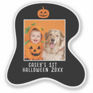 Halloween Personalisiertes Foto Jahr Aufkleber