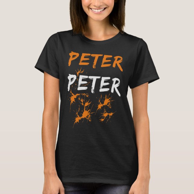 Halloween Peter Pumpkin Eater Kostümpaare T-Shirt (Vorderseite)