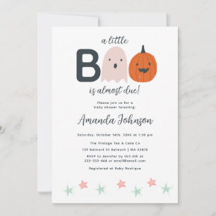 Halloween Petit Boo Baby Girl Douche Invitation