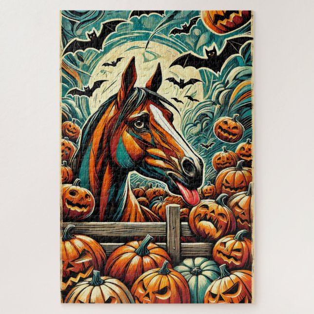 Halloween Pferd 1000 Piece Puzzle (Vertikal)