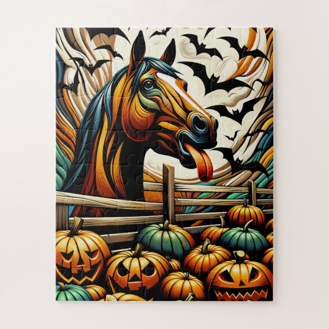 Halloween Pferd 50 Stück Kids Puzzle (Vertikal)
