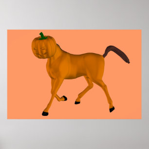 Halloween Pferd Poster