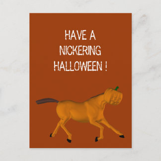 Halloween Pferd Postkarte