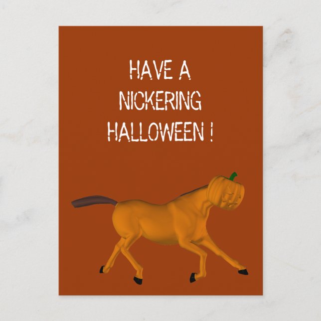Halloween Pferd Postkarte (Vorderseite)