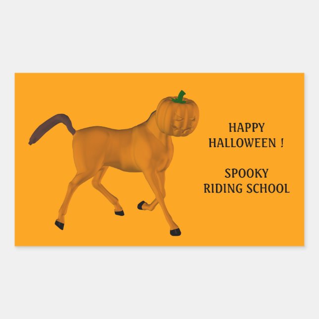 Halloween Pferd Rechteckiger Aufkleber (Vorderseite)