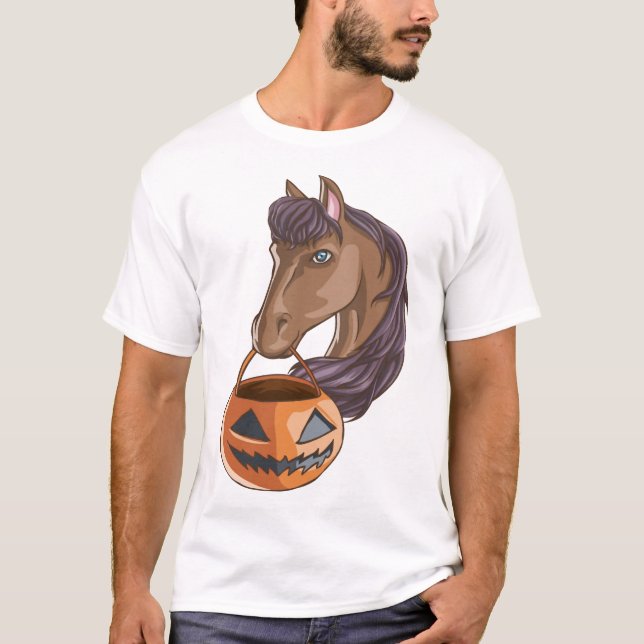 Halloween-Pferd T-Shirt (Vorderseite)