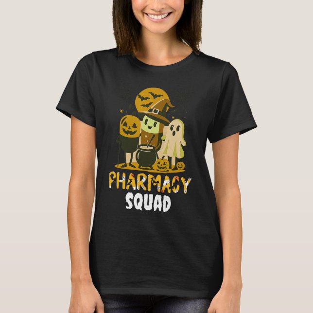 Halloween Pharmacy Squad Pills Kostümpharmaktin T-Shirt (Vorderseite)