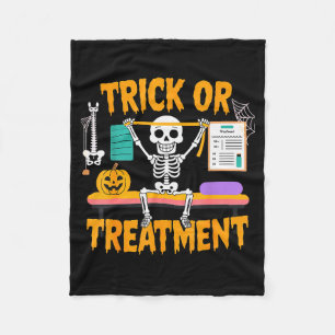 Halloween Physiotherapie Therapeut Pt-Süßigkeiten Fleecedecke