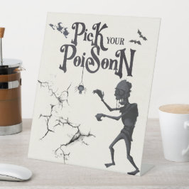 Halloween Pick Deine Giftgetränke signieren Sockelschild