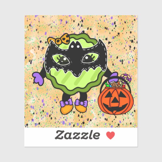 Halloween Pickle | Festtagsschlange Aufkleber (Blatt)