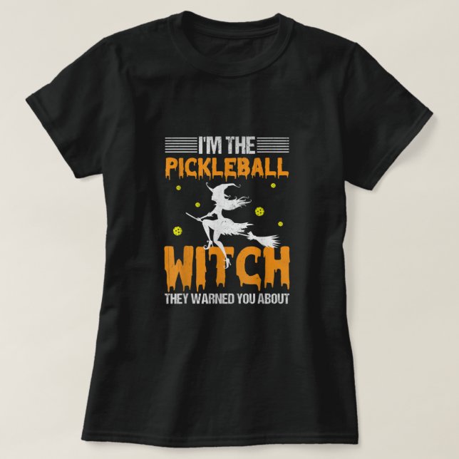Halloween Pickleball T-Shirt Ich bin die Picklebal (Design vorne)