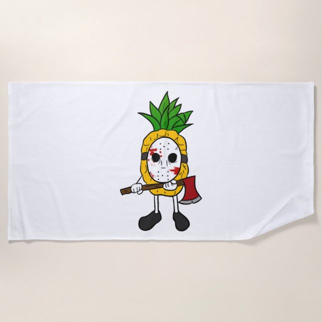 Halloween Pineaple Strandtuch (Vorderseite)