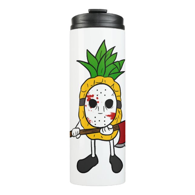 Halloween Pineaple Thermosbecher (Vorderseite)