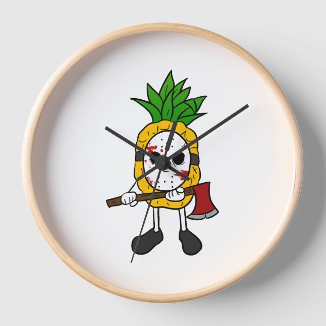 Halloween Pineaple Uhr (Vorderseite)