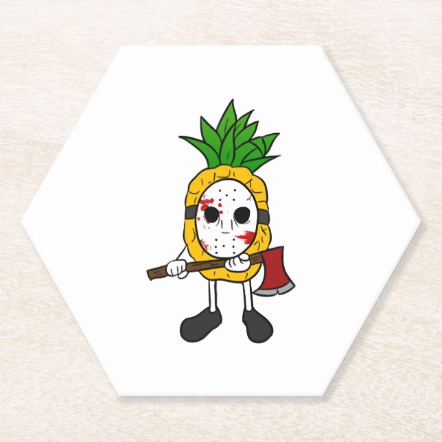 Halloween Pineaple Untersetzer (Vorderseite)