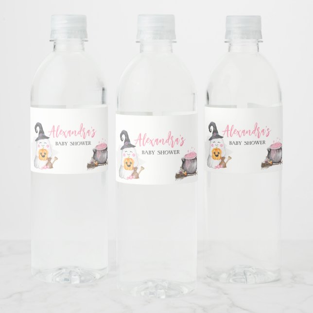 Halloween Pink Baby ist eine Baby-Dusche (Flaschen)