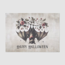 Halloween Pink Blume Evil Bat Green Blätter