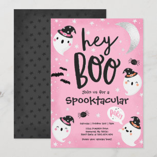 Halloween Pink Ghost Kids Spooktacular Party Einladung