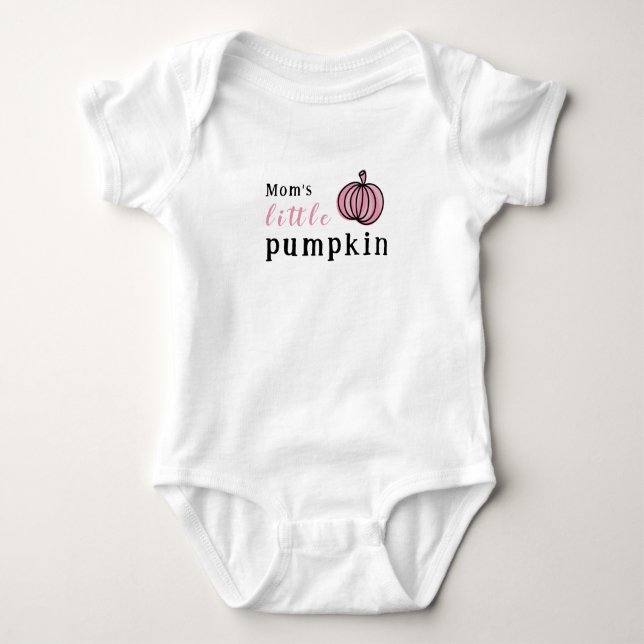 Halloween Pink Little Pumpkin Baby Strampler (Vorderseite)