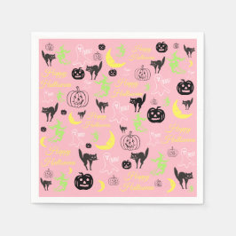 Halloween-Pink Serviette