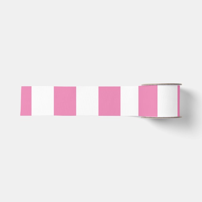 Halloween Pink und White Pink Ribbon Ripsband (Vorderseite)