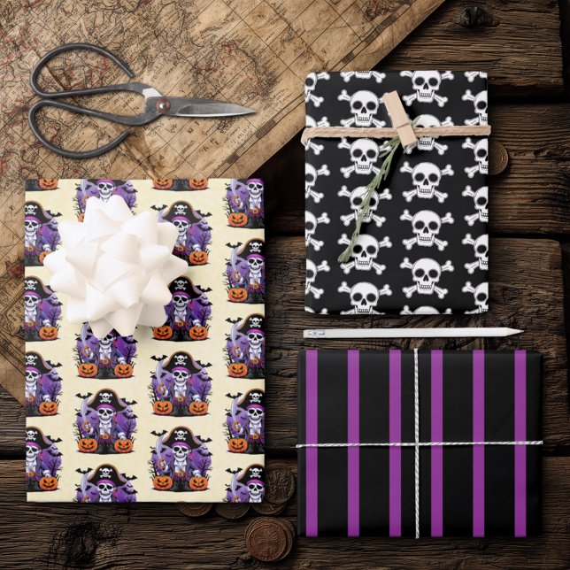 Halloween-Pirat-Thema  Geschenkpapier Set (Von Creator hochgeladen)