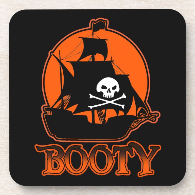 Halloween Pirate Booty Untersetzer (Vorderseite)