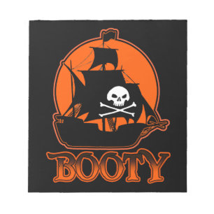 Halloween Pirate Hintern Notizblock