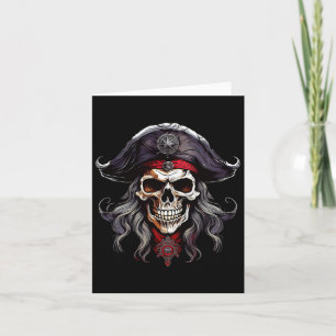 Halloween Pirate Skull Karte