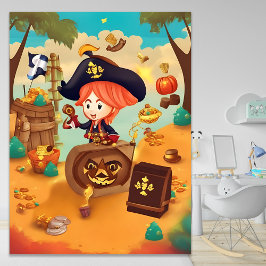 Halloween Pirate Treasure Hunt AI Generativ Poster