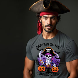 Halloween Piratenkapitän der verfluchten Crew T-Shirt