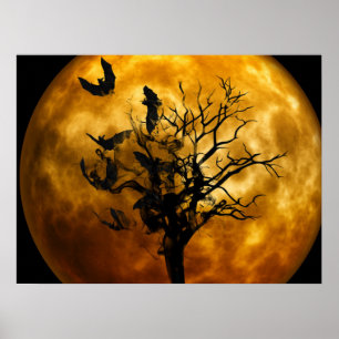 Halloween-Plakat-Gruselige Fledermäuse Poster