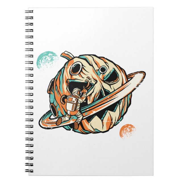 Halloween Planet Notizblock (Vorderseite)