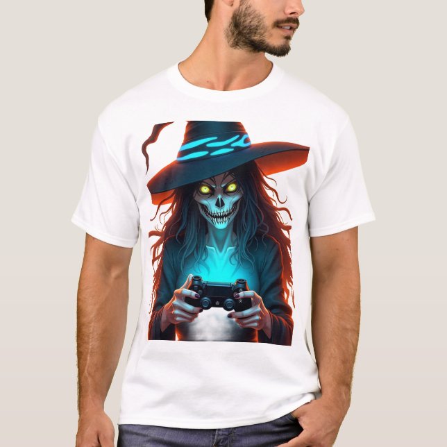 Halloween PlayStation Gaming - Spooky PS5 T-Shirt (Vorderseite)