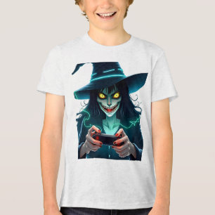Halloween PlayStation Gaming - Spooky PS5 Tri-Blend Shirt