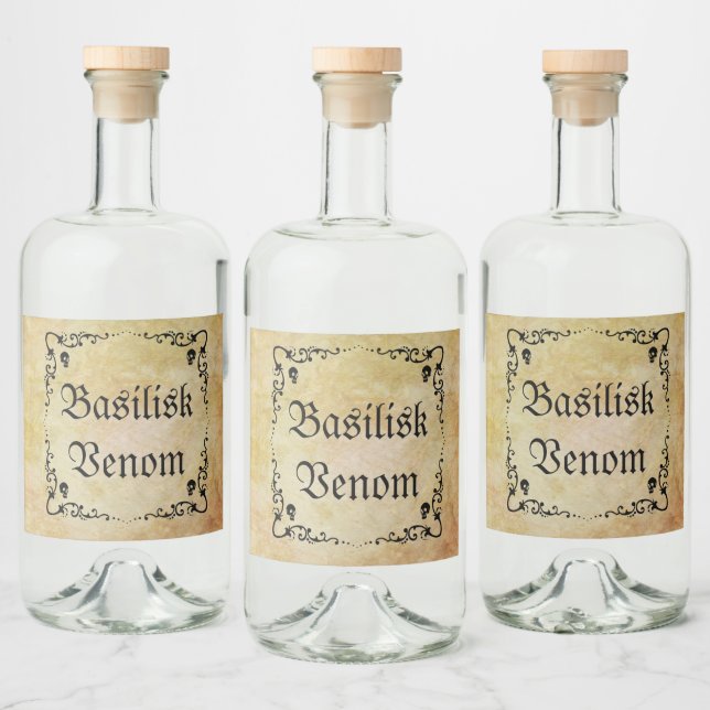 Halloween-Poingrediente Alkoholflaschenetikett (Flaschen)