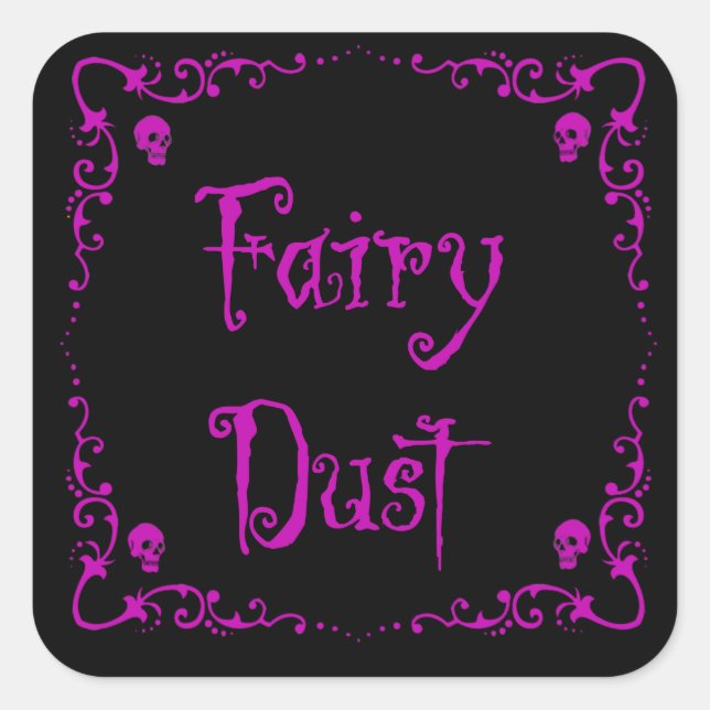 Halloween Poingredients Fairy Dust Quadratischer Aufkleber (Vorderseite)
