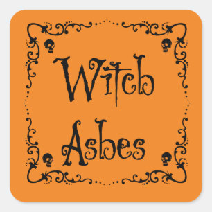 Halloween Poingredients Hexashes Quadratischer Aufkleber
