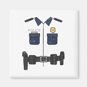 Halloween Polizeibeamter Kostüm Polizist Jungs Kin Magnet