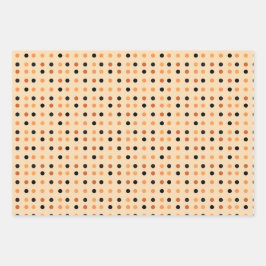 Halloween Polka Dot Pattern Geschenkpapier Set