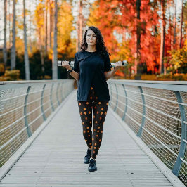 Halloween Polka Dot Pattern Leggings