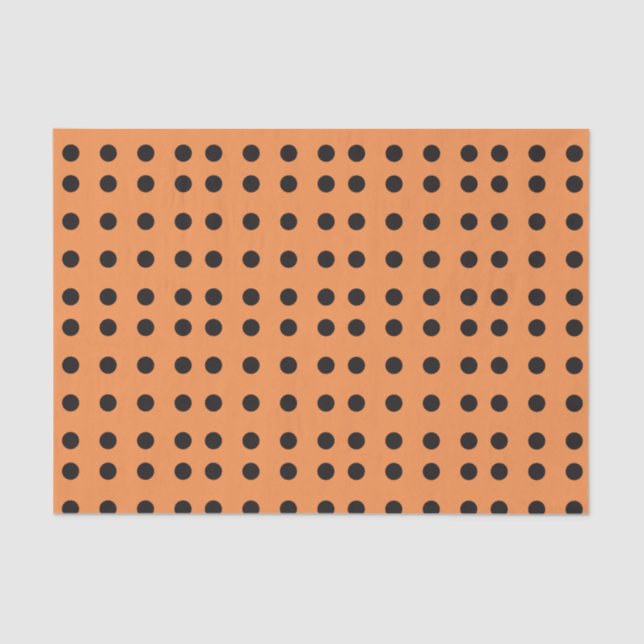 Halloween Polka Dot Pattern Seidenpapier (Vorderseite)