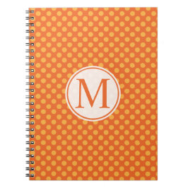 Halloween Polka Dots Monogram | Gästebuch Notizblock