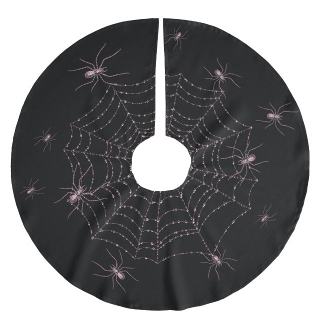 Halloween-Polyester-Tree-Rock Polyester Weihnachtsbaumdecke (Vorderseite)