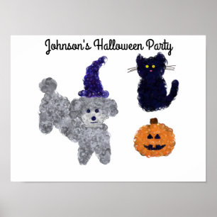 Halloween Poodle #2 Poster
